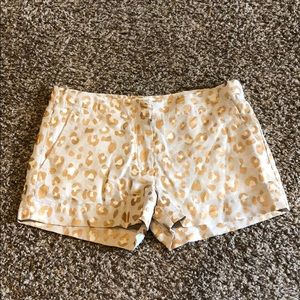 Crewcuts metallic leopard shorts